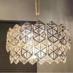 Copper Crystal Hanging Modern Pendant Light Bedroom Fashion D40cm