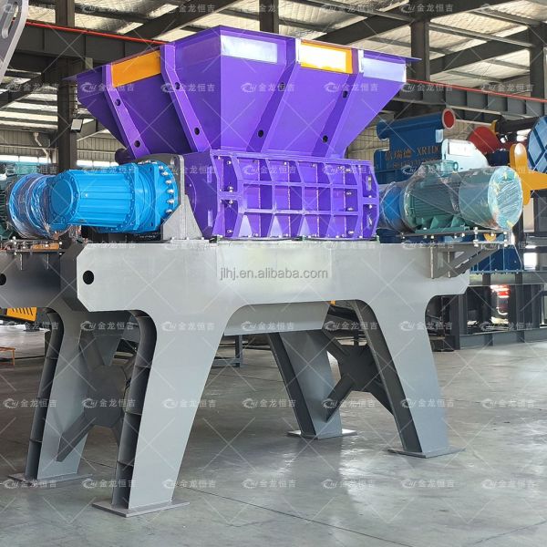 Double Shaft Scrap Metal Shredder with 6400×2700×3500 mm Size 2000×1490 mm Feed Inlet and 600 mm Blade Diameter