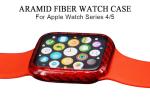 Shock Resistant Glossy Red Aramid Fiber Watch Case For Apple