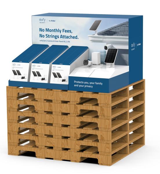 Sturdy Advertising Pallet Displays For Retail , Multifunctional Pallet Ready