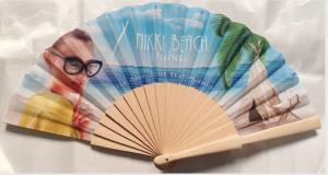 Wholesale Hand Held Folding Hand Fans With Natural Wooden Ribs And Fabric or paper Cover , size 23cm from china suppliers
