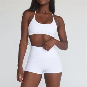 Wholesale Anti Wrinkle Sports Wear Clothing Summer Yoga Biker Women Shorts Sets from china suppliers