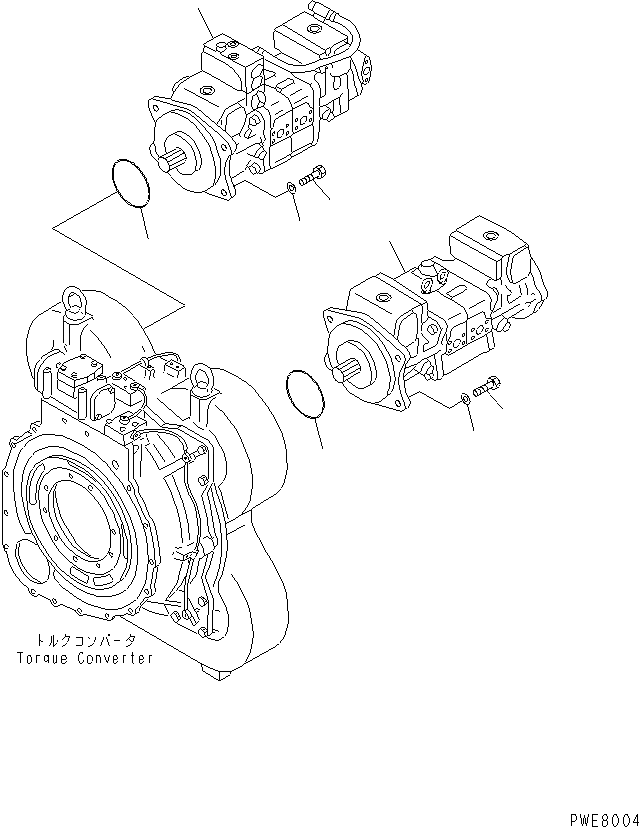 KOMATSU 708-45-10204 Parts PUMP ASS'Y,SWITCH