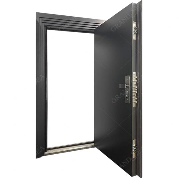 Modern Style High Quality Cast Steel Easy Pattern Power Coated Surface Swing Door for Villa