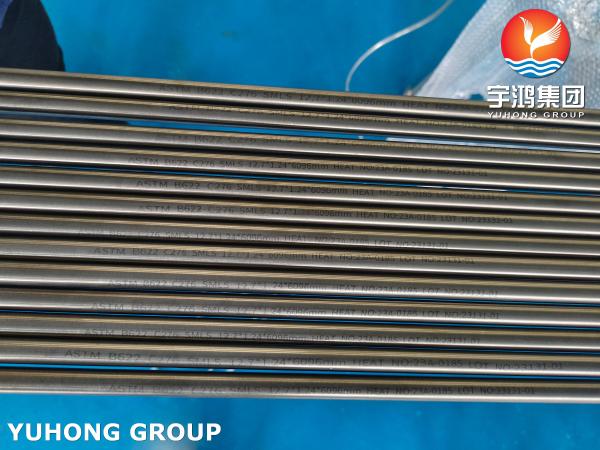 NICKEL ALLOY SEAMLESS PIPE, ASTM B622/ B619 /B626 UNS N10276 (C-276 / 2.4819 )