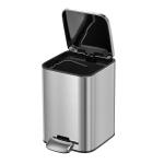 Stainless Steel Soft Close Foot Pedal Trash Can Defender Series Rectangle Waste