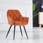 Yellow Velvet Upholstered Dining Chair Bedroom Velvet Upholstered Dining Chair