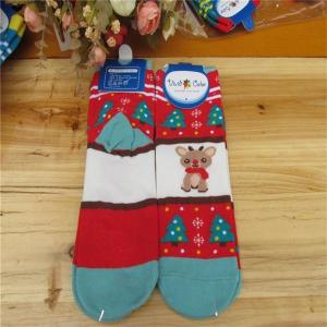 Wholesale Hot selling cartoon christmas patterned design cozy cotton AZO-free casual socks for women from china suppliers