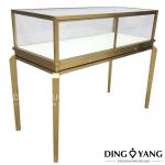Brushed Bronze Lockable Jewelry Display Cases