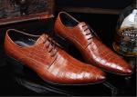 Embossing Design Mens Patent Leather Dress Shoes Black Lace Up Dress Shoes