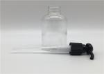4oz Boston Round Glass Dispenser Bottle With Plastic Pump for disinfectant ,