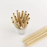 Biodegradable Natural 20cm Juice Tea Bamboo Fiber Straws Tea Drinking Custom