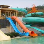 Multicolored Amusement Park Water Slide Straight Tube Slide 23m Length