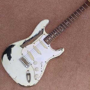 Wholesale New style high quality relic remains ST electric guitar, handmade ST aged relic electric guitar from china suppliers