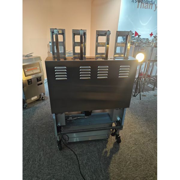 OFE-H413 Auto Lift 4 Pots 4 Baskets Digital Computer Panel With Oil Filter System 28kw Electric&Gas Open Deep Fryer