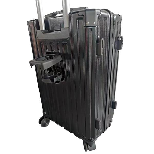 Fashionable Multi-Functional Lightweight PC Carry-On Luggage with Cup Holder and Hanger TSA Lock Aluminum Alloy Trolley