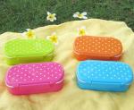 2 layer japanese lunch box plastic & red-green -yellow- lunch box & bins &