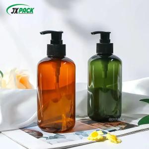 Wholesale Luxury Bottle Plastic Shampoo Bottle For Hair Conditioner Round Shoulder Flip Squeeze Body Wash And Shower Gel Bottle from china suppliers