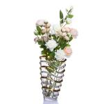 Factory Custom Well-design High Quality Rim Gold Decorative Clear Glass Wedding