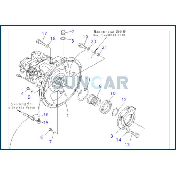 708-1L-00430 708-1L-00431 Hydraulic Main Pump Seal Kit For PC100-6 120-6