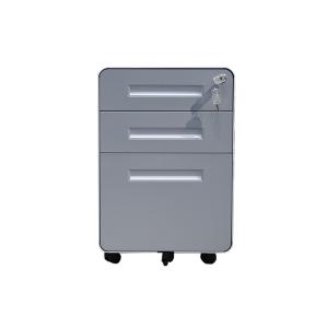 Wholesale Steel Mobile Pedestals Round Edge Drawer Storage With Three Drawers from china suppliers