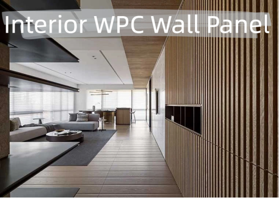 WPC wall panel installation in commercial space