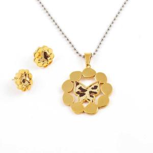 Wholesale South American Fashion Stainless Steel Earrings With Matched Pendant Necklace Set CQT37 from china suppliers