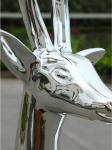 Hotel Decor Deer Stainless Steel Mirror Sculpture Garden Scenic Courtyard Park