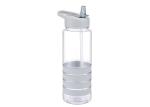 Silicon Band Plastic Straw Sports Water Bottle 750ml Capacity Impact Resistant