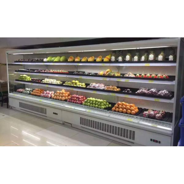 Custom Supermarket Open Air Curtain Display Cabinets