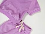 Custom Neutral Kids Terry Towel Fabric Tee Shirts & Shorts Set Toddlers Casual