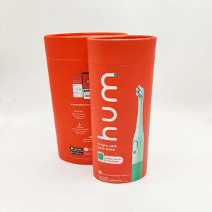 Wholesale Red FDA Paper Cans Packaging Craft Storage Twist Oval Toothbrush Recyclable Kraft Paper Tube from china suppliers