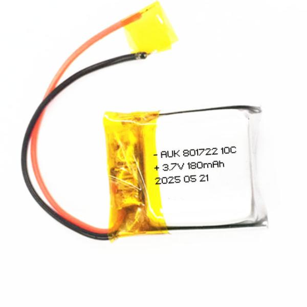 AUK 10C 15C High Discharge Rate Lipo Battery 801722 801721 10C 180mAh 220mAh 15C