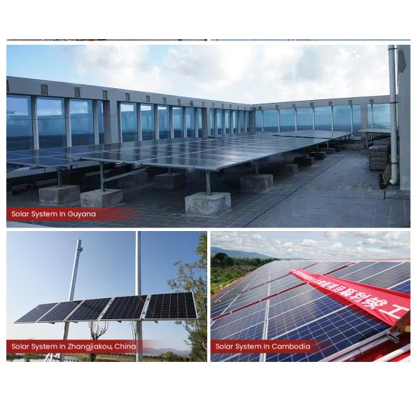 Mono Solar Panel Hybrid PV System 450W 5Kw Diesel Generator Single Phase
