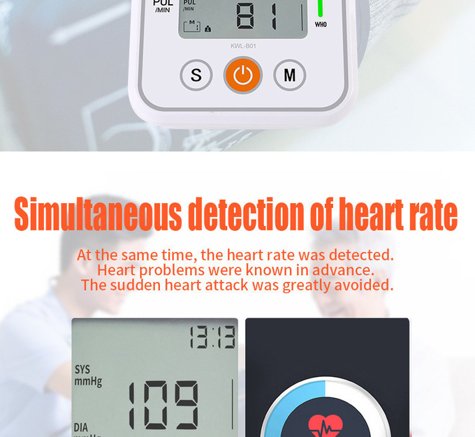 English Home Blood Pressure Device Automatic Shutdown With One Button Measurement