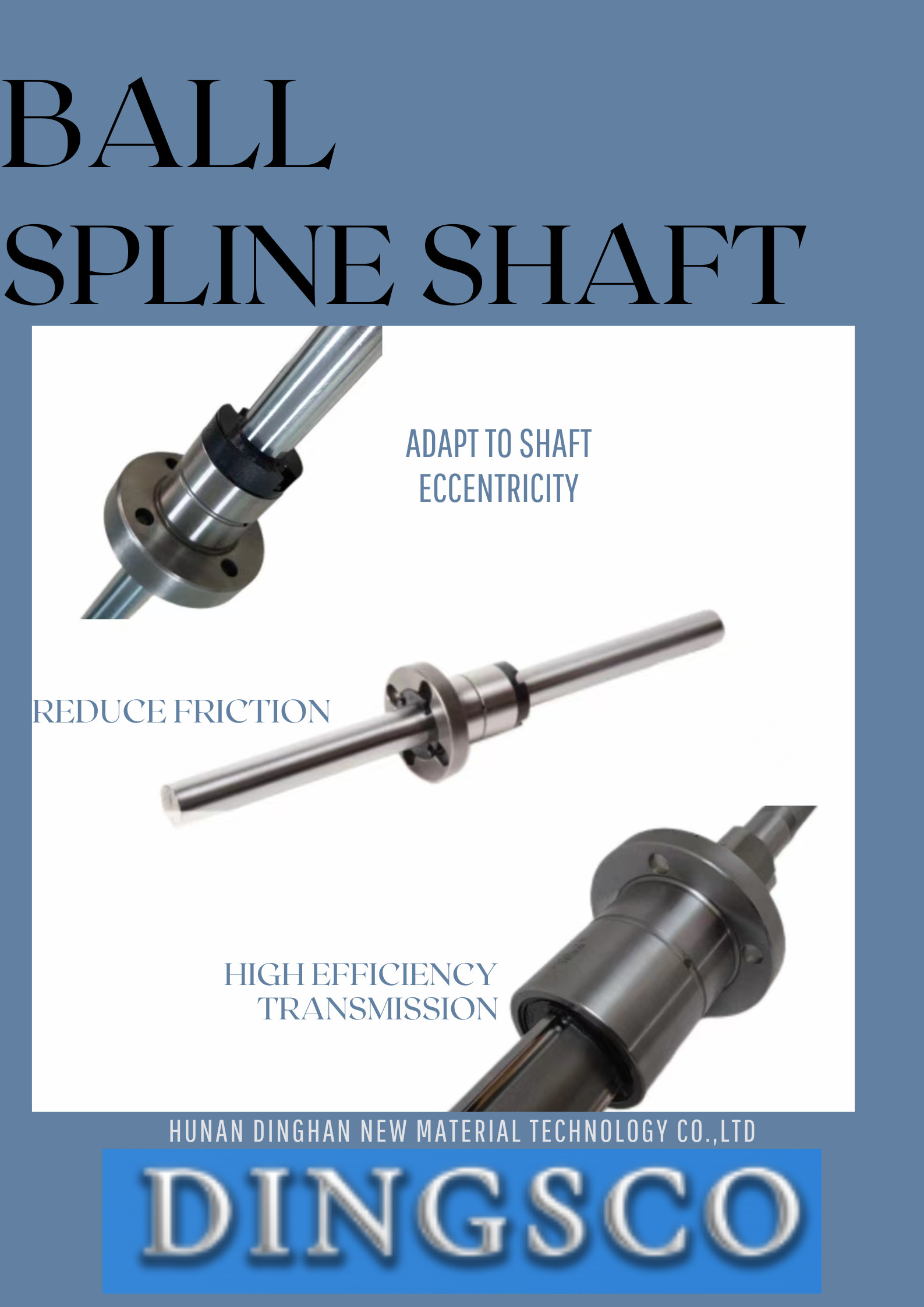 Ballspline For Transmission System Ball Screw Splined Shaft High Torque And High Precision With Long Service Life