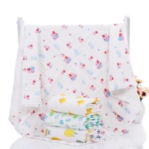 Wholesale Baby Muslin Receiving Blankets Seersucker Spring / Summer Used Printed Pattern from china suppliers