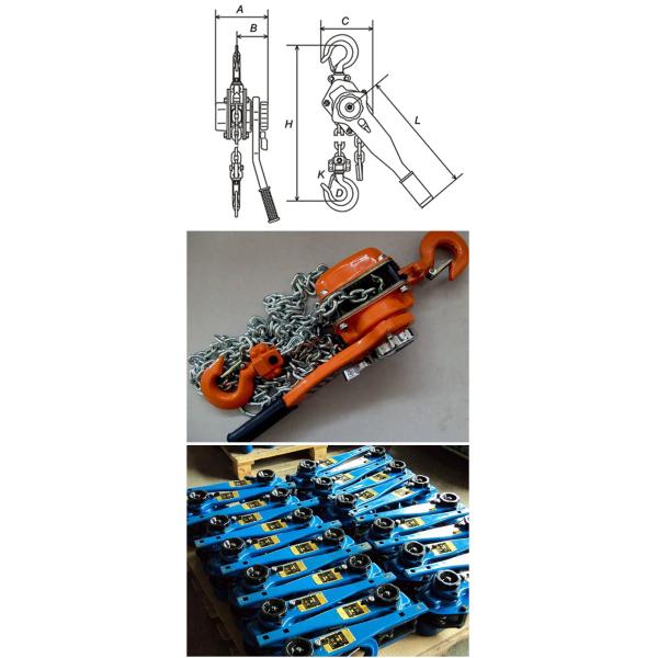Alloy Transmission Line Stringing Tools Ratchet Lever Chain Hoist Pulley For Lifting