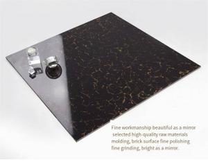 Wholesale Square Shiny Porcelain Floor Tiles 600*600mm Black Gold Rose Polished from china suppliers