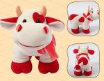 Promotion Gifts Lovely Red Cow Shape Custom Small Stuffed Animals For Children