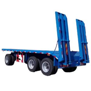 Wholesale Farm 2-Axles Flat Platform Flatbed Drawbar Full Trailer With Ladder from china suppliers