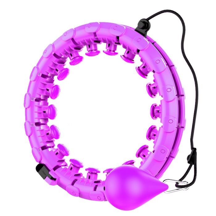 ABS 24 Knots Fitness Smart Hula Hoop , 24 Section Weighted Hula Hoop 1.3kg