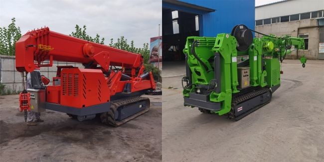 Mini Four Outriggers Spider Crawler Crane 17.8m Lifting Height