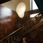Nordic Italian silk lobby living room post-modern simple room staircase