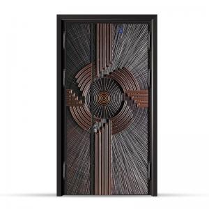 China solid wood carving front armored door for villa European style on sale