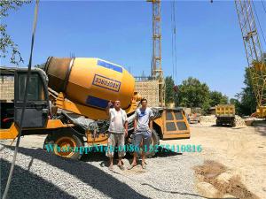 China Hydraulic Concrete Construction Equipment Self Loading Mobile Concrete Mixer on sale