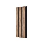 Three Side Wood Veneer Slat Wall Acoustic Panel Walnut E0 Grade 21mm Thick