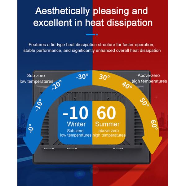 Rear Mount Industrial Fanless Touch Panel Pc Android IP65 Waterproof RS232 Embedded Display