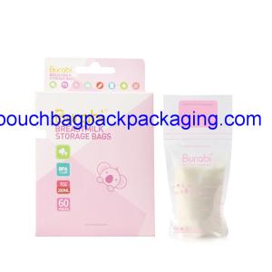 Wholesale Breast Milk Spout Storage Bag water proof double zip on top food grade from china suppliers