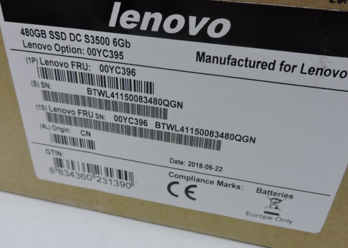 01GR731 00YC395 IBM Hard Disk 00WG630 00AJ405 480G SATA Interface 2.5 SSD